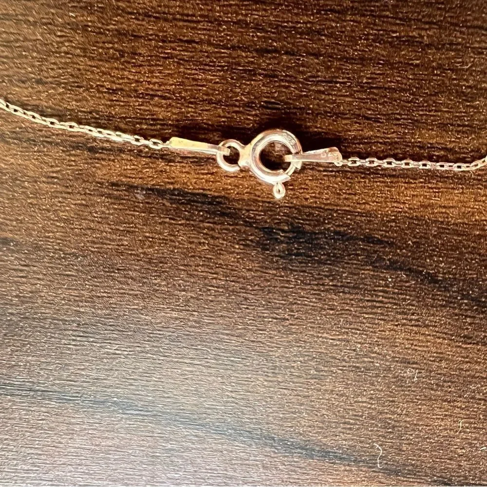 925 Silver Rose Plated Lotus Flower Necklace NEW - Picture 7 of 7